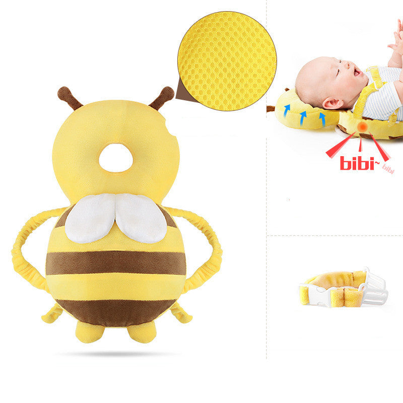 Adorable bee-shaped baby head protector. Soft, safe & comfy design with adjustable straps—ideal for early walkers