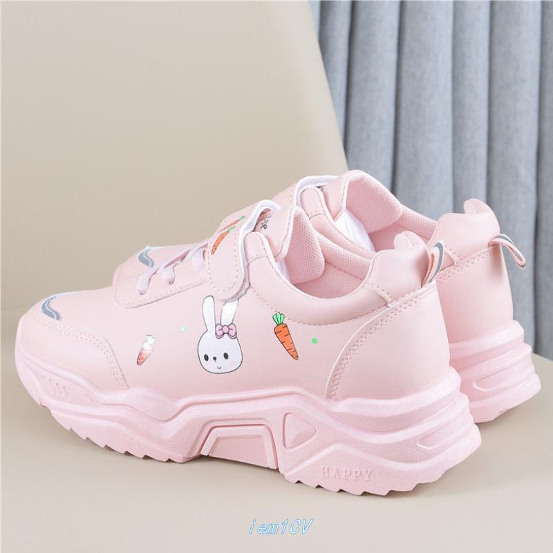 Step into cuteness with our Adorable Bunny Sneakers! Breathable PU material, cushioned support, and a playful bunny print make them perfect for active kids.