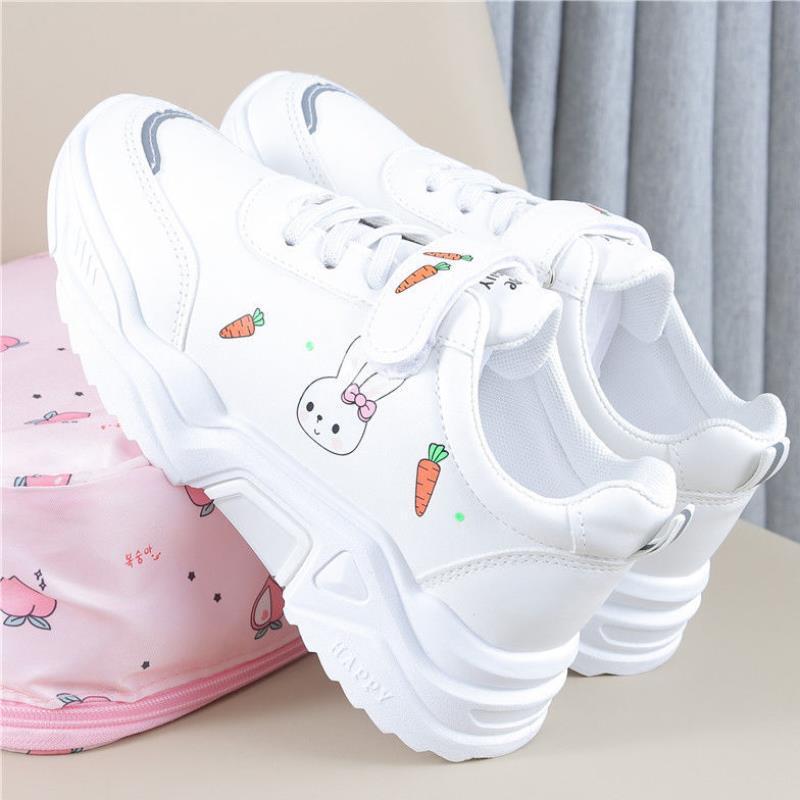 Step into cuteness with our Adorable Bunny Sneakers! Breathable PU material, cushioned support, and a playful bunny print make them perfect for active kids.