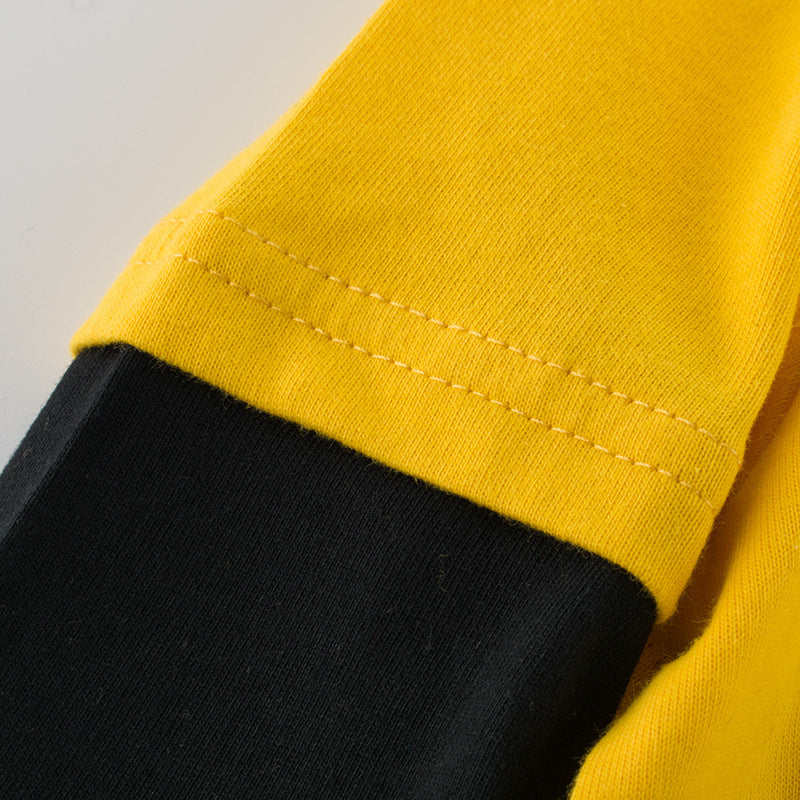 Elevate your little one’s wardrobe with this bold, soft cotton Dino Explorer Long-Sleeve Tee! Featuring a fun dinosaur print, breathable fabric, and contrast sleeves. Perfect for everyday wear!