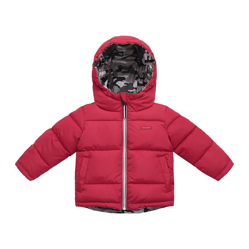 Keep your child cozy and stylish with this ultra-warm, reversible puffer jacket. Windproof, water-resistant & lightweight for all-day comfort.
