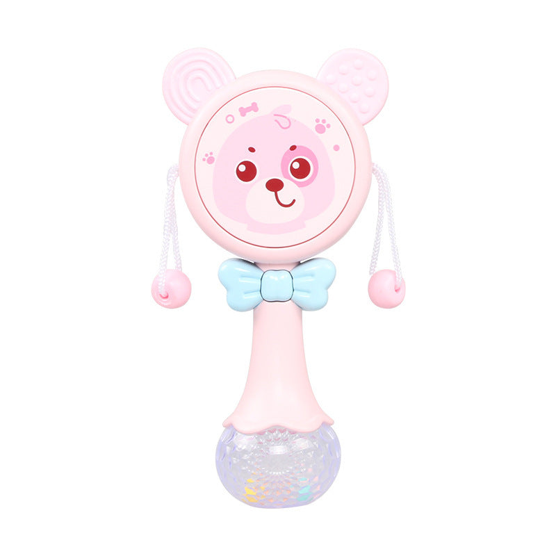 The perfect 2-in-1 baby rattle and teething toy! Engages little ones with music, soft silicone teething relief, and interactive play. Available in blue & pink.