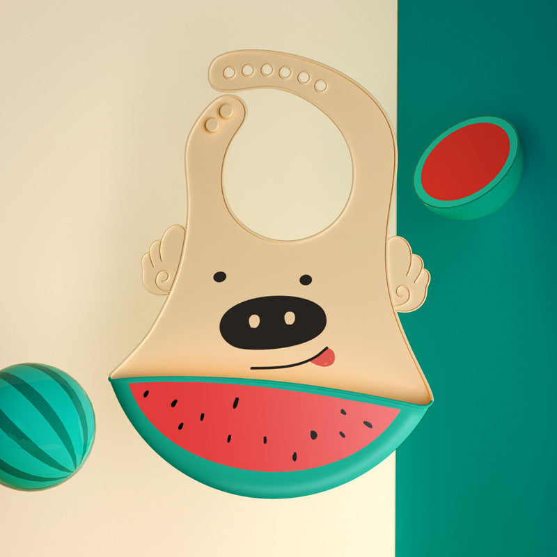 Keep mealtime clean & stress-free with our waterproof silicone baby bib! Featuring an adjustable fit, deep food pocket & BPA-free design. Perfect for messy eaters!
