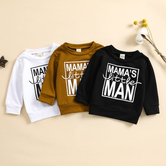 Keep your little one stylish & cozy with the Luxe "Mama’s Little Man" Cotton Sweatshirt! Soft, breathable & trendy, available in black, white & brown.