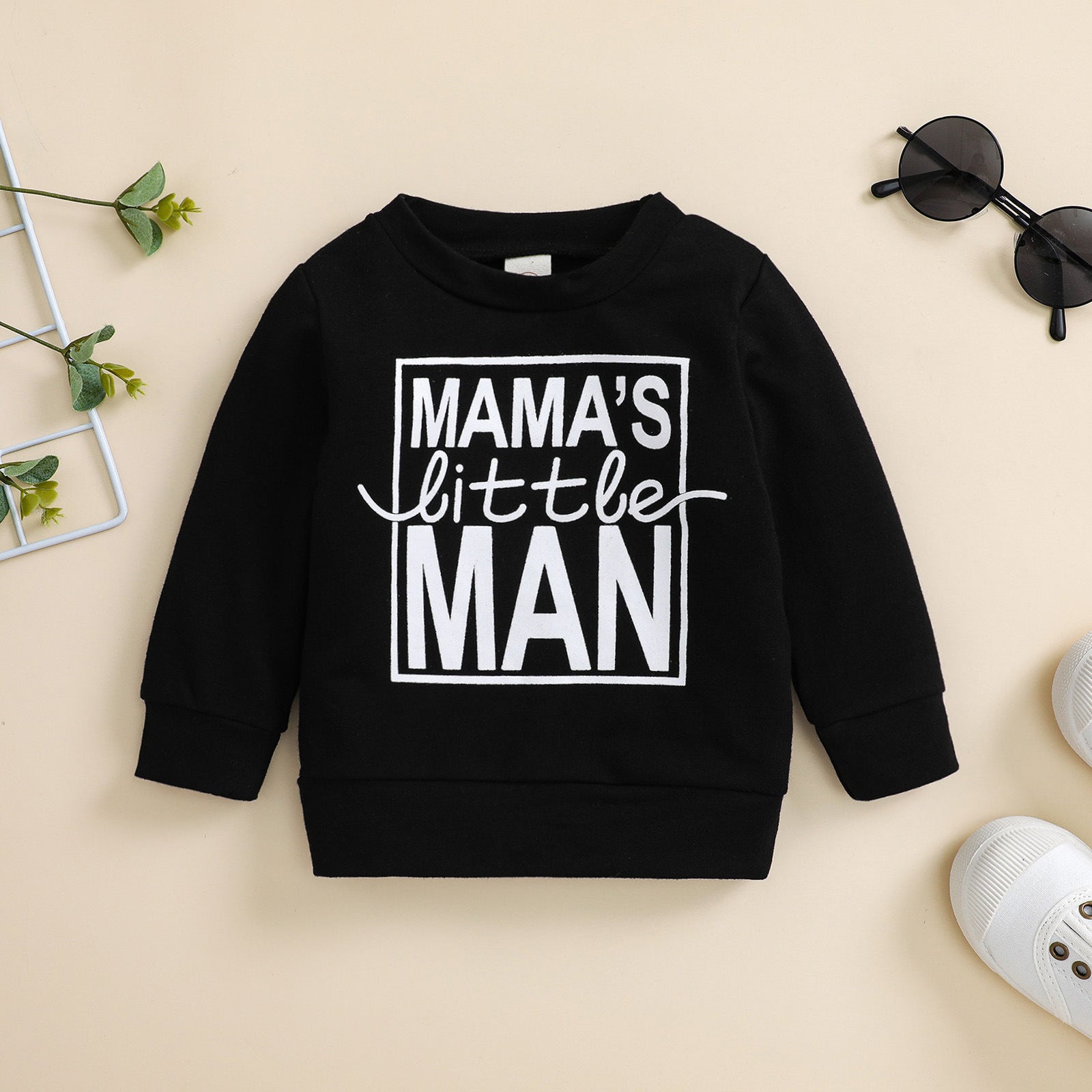 Keep your little one stylish & cozy with the Luxe "Mama’s Little Man" Cotton Sweatshirt! Soft, breathable & trendy, available in black, white & brown.