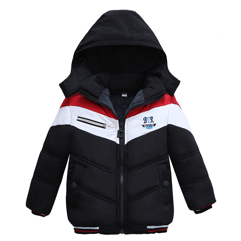 Boys' Hooded Padded Jacket - Warm & Stylish Winter Coat