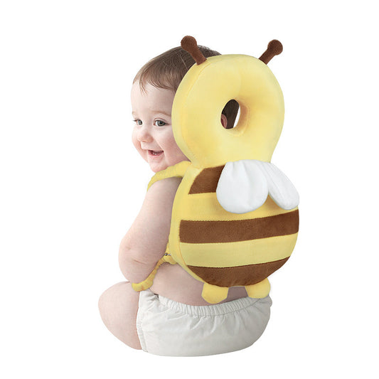 Adorable bee-shaped baby head protector. Soft, safe & comfy design with adjustable straps—ideal for early walkers