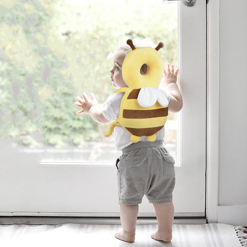 Adorable bee-shaped baby head protector. Soft, safe & comfy design with adjustable straps—ideal for early walkers