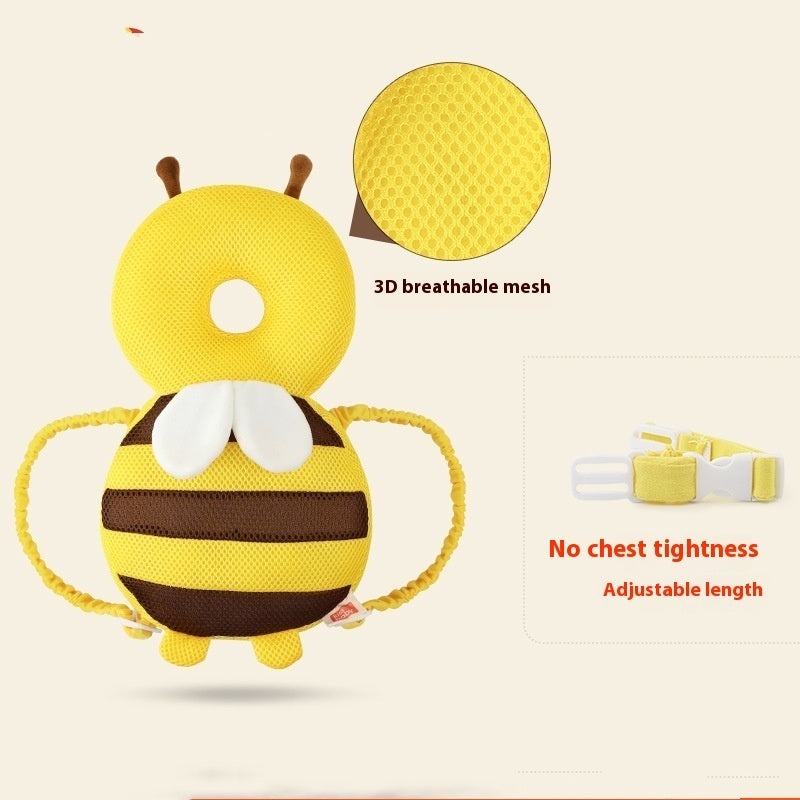 Adorable bee-shaped baby head protector. Soft, safe & comfy design with adjustable straps—ideal for early walkers