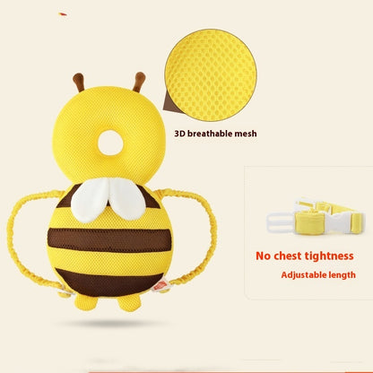 Adorable bee-shaped baby head protector. Soft, safe & comfy design with adjustable straps—ideal for early walkers