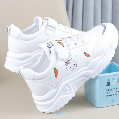 Step into cuteness with our Adorable Bunny Sneakers! Breathable PU material, cushioned support, and a playful bunny print make them perfect for active kids.