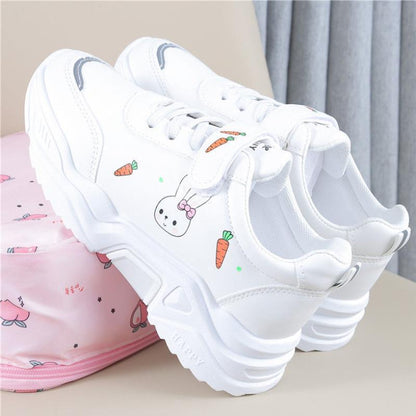 Step into cuteness with our Adorable Bunny Sneakers! Breathable PU material, cushioned support, and a playful bunny print make them perfect for active kids.