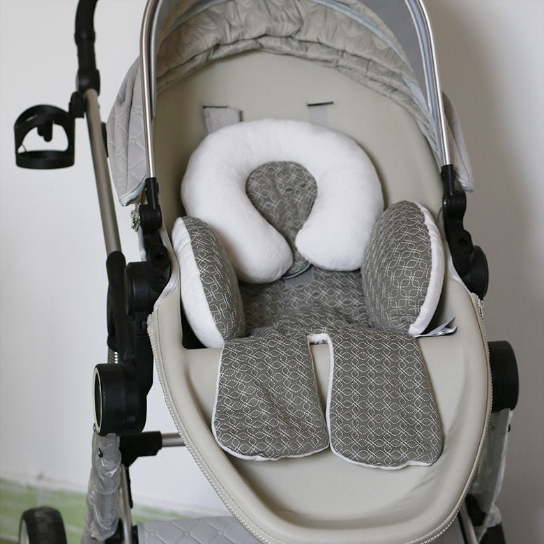 Ensure ultimate comfort & safety with the Luxe Baby Head & Body Support Cushion. Breathable, ergonomic & ultra-soft, perfect for strollers & car seats. 