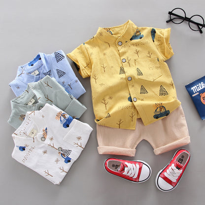 Elevate your child’s wardrobe with the Luxe Adventure Explorer Set! Soft, breathable cotton with a stylish button-up shirt & tailored shorts. Perfect for playdates & outings!