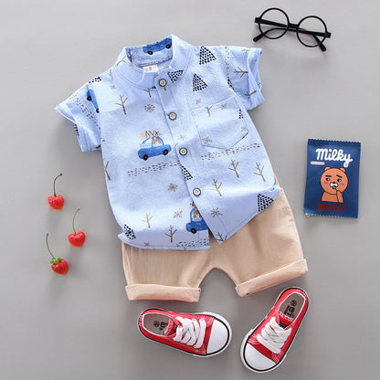 Elevate your child’s wardrobe with the Luxe Adventure Explorer Set! Soft, breathable cotton with a stylish button-up shirt & tailored shorts. Perfect for playdates & outings!