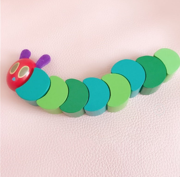 Premium Wooden Hungry Caterpillar Toy – Montessori-inspired, eco-friendly, and perfect for sensory play and motor skill development.