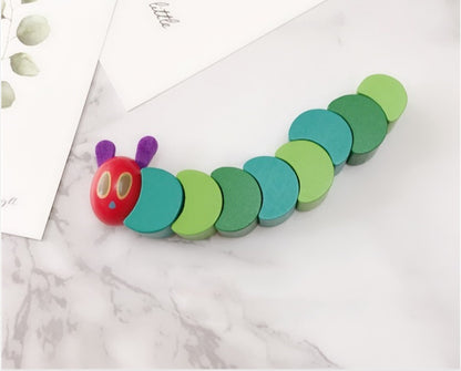 Premium Wooden Hungry Caterpillar Toy – Montessori-inspired, eco-friendly, and perfect for sensory play and motor skill development.