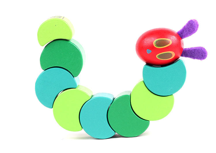 Premium Wooden Hungry Caterpillar Toy – Montessori-inspired, eco-friendly, and perfect for sensory play and motor skill development.