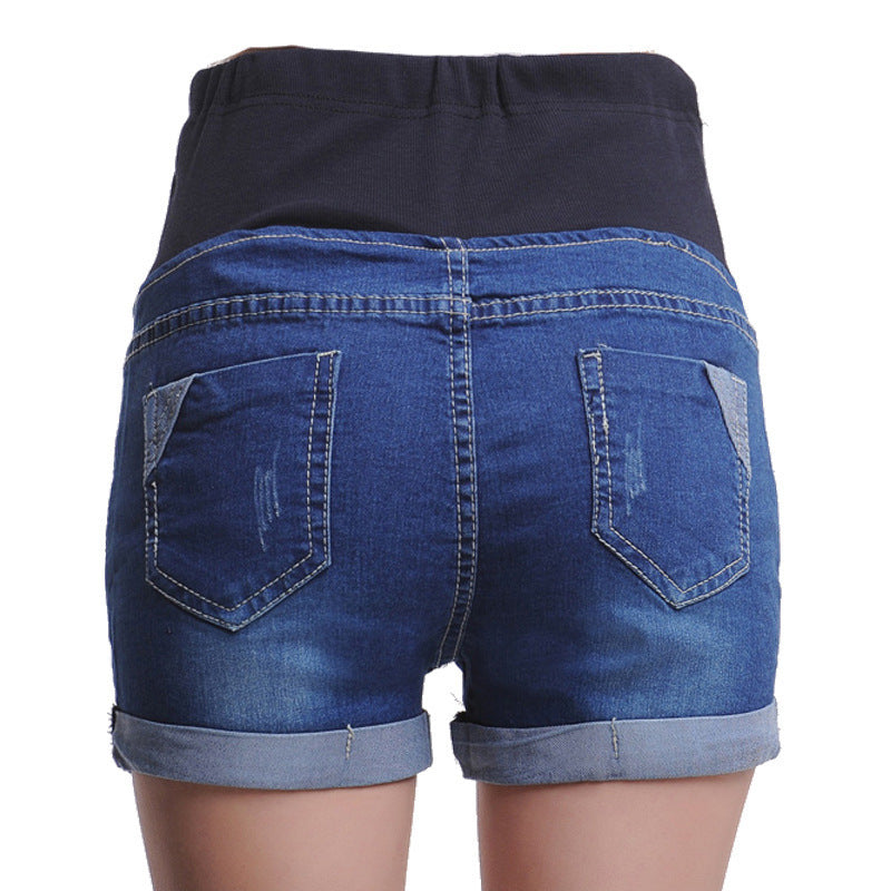 Stay stylish and comfortable with our Maternity Denim Shorts – breathable, stretchy, and designed for growing bumps. Perfect for everyday wear! 