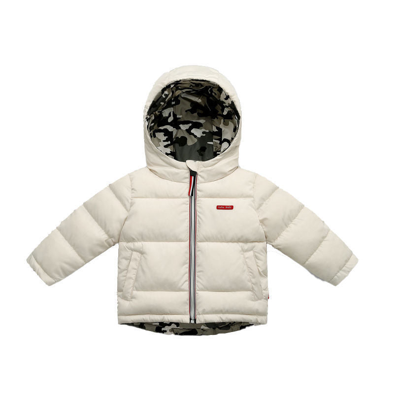 Keep your child cozy and stylish with this ultra-warm, reversible puffer jacket. Windproof, water-resistant & lightweight for all-day comfort.