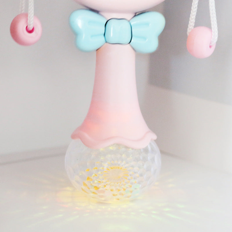 The perfect 2-in-1 baby rattle and teething toy! Engages little ones with music, soft silicone teething relief, and interactive play. Available in blue & pink.