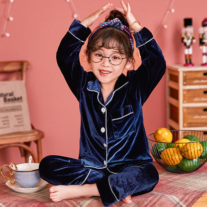 Elevate your child’s bedtime routine with our ultra-soft velvet pyjama set. Featuring breathable fabric, classic piping details, and a cozy fit. Perfect for stylish sleepwear!