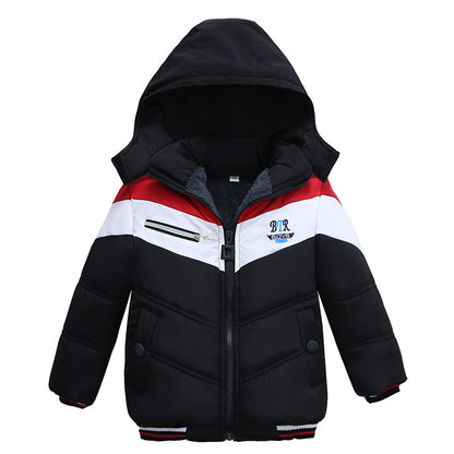 Boys' Hooded Padded Jacket - Warm & Stylish Winter Coat