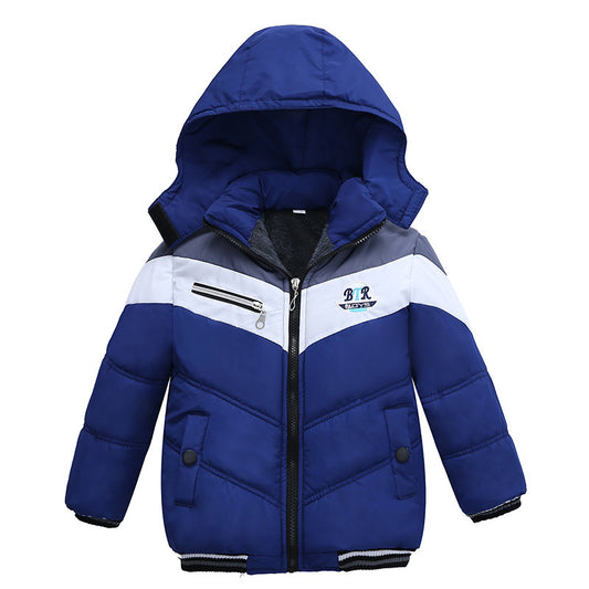 Boys' Hooded Padded Jacket - Warm & Stylish Winter Coat